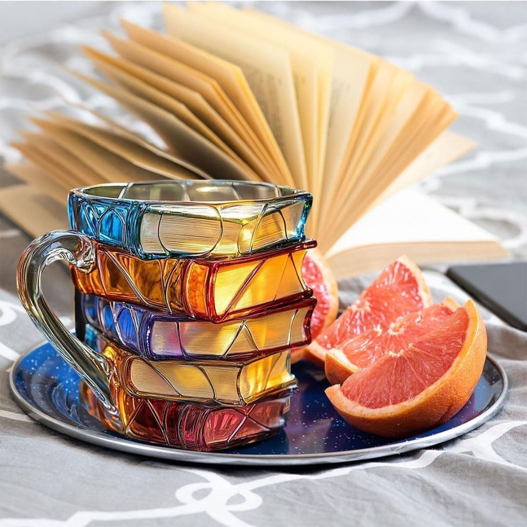 Lampada Decorativa Premium – Unique Handmade 3D Happiness Mug for Reading Enthusiasts