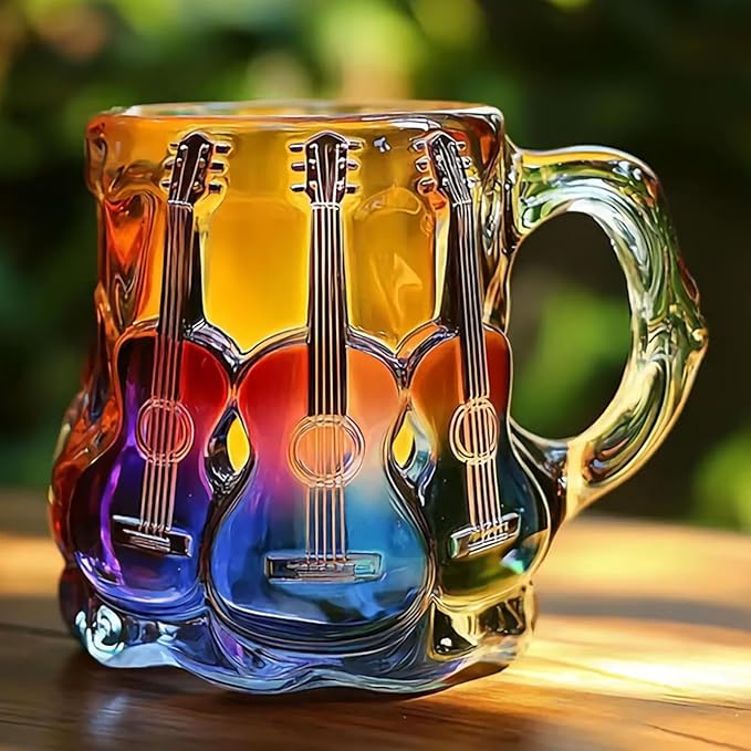 Lampada Decorativa Premium – Artisan Mug with 3D Guitar Design