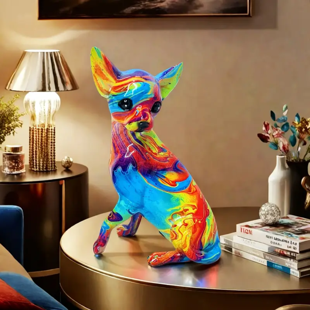 Lampada Artigianale – Live Chihuahua Resin Table Lamp