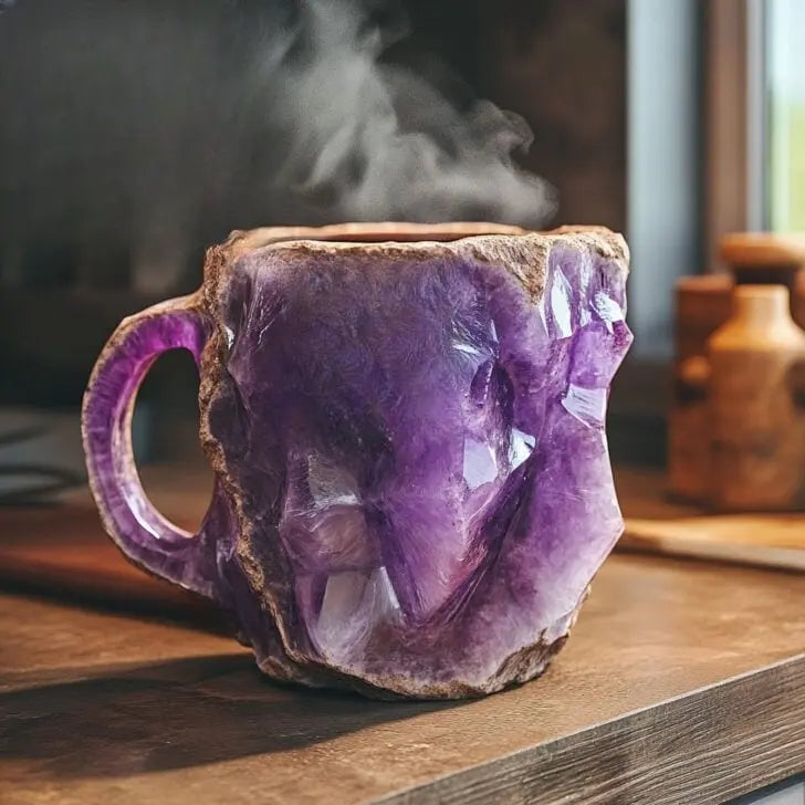 Lampada Decorativa Premium – Crystal-Infused Mineral Coffee Mugs